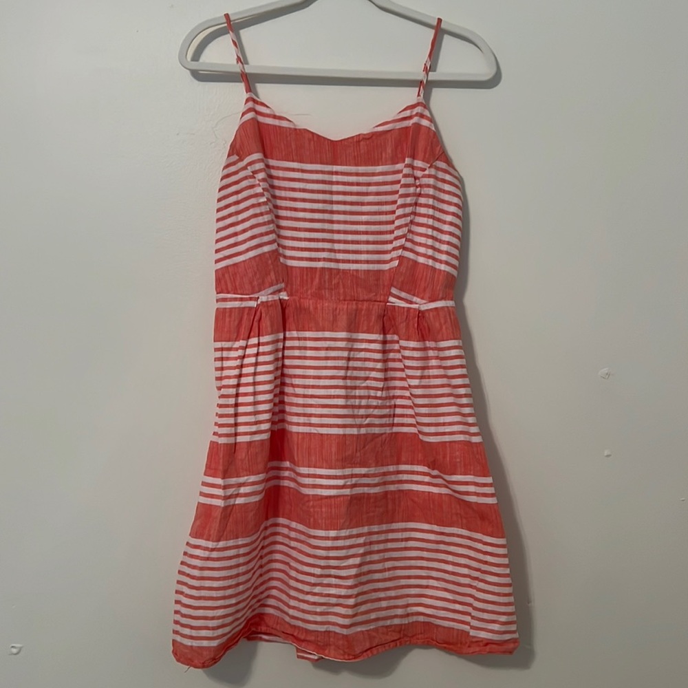 Coral Striped Cotton Old Navy Dress
